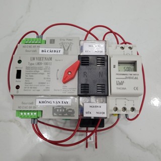 [ 3.5 Ngày/Lần ] Bộ áttomat đảo chiều tự động 2 nguồn điện theo tuần - Bộ ATS đảo 2 công tơ điện gia đình theo tuần