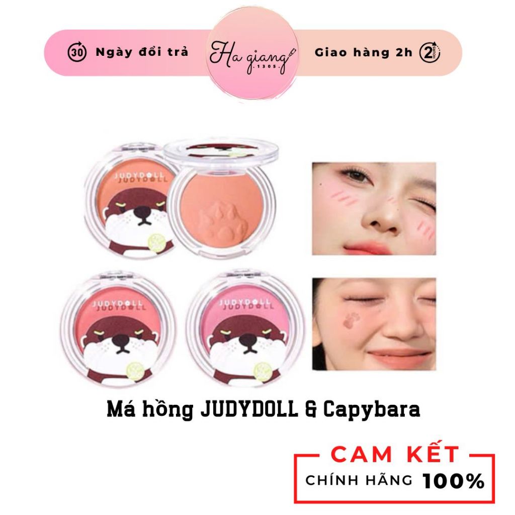   TẶNG KÈM MÚT  Má hồng Judydoll X Red Mountain Zoo Blurring Blush Phấn má hồng Judy doll 