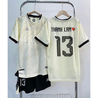  Bộ quần áo bóng đá mk vàng in tên số theo yêu cầu-Áo bóng đá,đồ đá banh chất liệu thun mè thái 