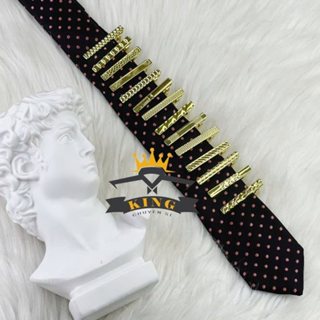Cà vạt nam KING caravat kẹp chất hợp kim vàng sáng bền sang trọng nhiều mẫu mã đẹp giá rẻ AV01
