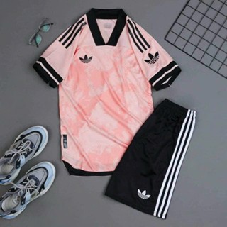 Bộ quần áo bóng đá 3 lá hồng in tên số theo yêu cầu-Áo bóng đá,đồ đá banh chất liệu thun, mè thái