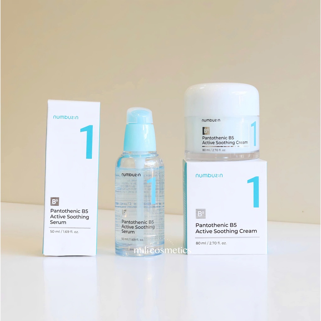 Bộ dưỡng da, phục hồi Numbuzin Pantothenic B5 Active Soothing