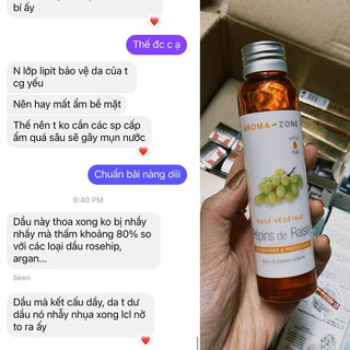 Dầu hạt nho Aroma Zone