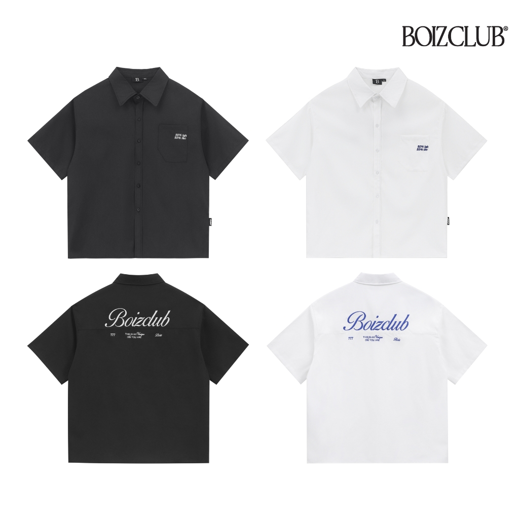  Áo Sơ Mi Boxy Lucky BOIZCLUB Oxford Unisex Local Brand SM21T 