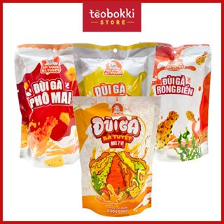 Snack đùi gà Ăn Cùng Bà Tuyết vị phô mai, bơ sữa, rong biển, mix 7 vị gói 52g, 70g