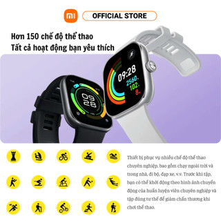 Đồng hồ thông minh Redmi Watch 4 | Màn hình AMOLED 1.97" | Nghe gọi Bluetooth | Thời lượng pin 20 ngày | 5ATM | GPS