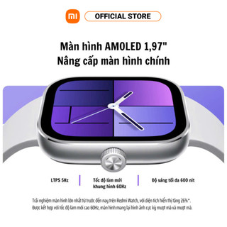 Đồng hồ thông minh Redmi Watch 4 | Màn hình AMOLED 1.97" | Nghe gọi Bluetooth | Thời lượng pin 20 ngày | 5ATM | GPS
