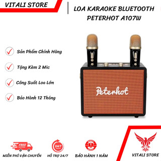 Loa Karaoke Bluetooth Peterhot A107 ,Loa Hát Nghe Nhạc Bass Strest Thiết Kế Mới Mẫu Mới(Bảo Hành 2Năm)