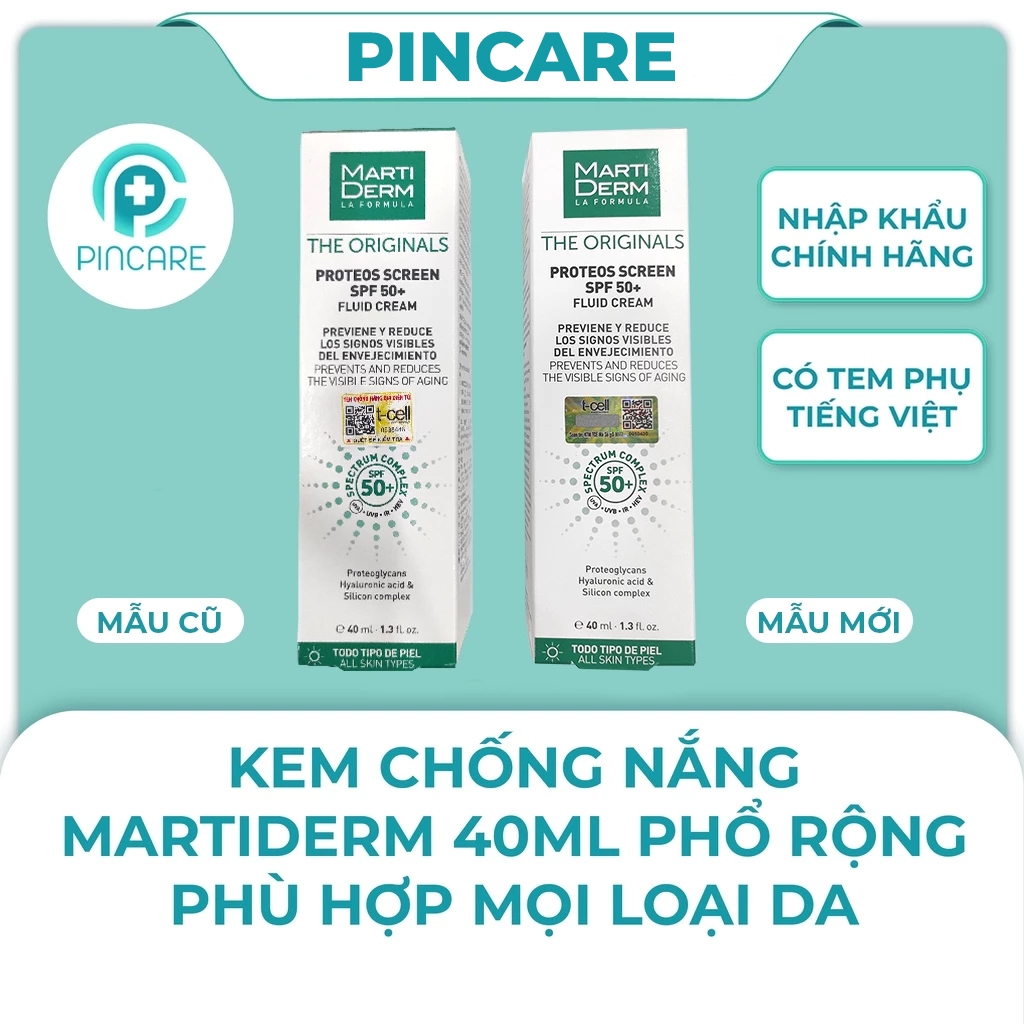 Kem chống nắng MartiDerm The Originals Proteos Screen SPF50+ chống lão hóa - PINCARE Health & Beauty