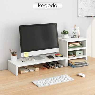 Kệ Màn Hình Kèm Kệ Sách 3 Tầng Để Bàn Làm Việc Thương Hiệu KEGODA KDB09