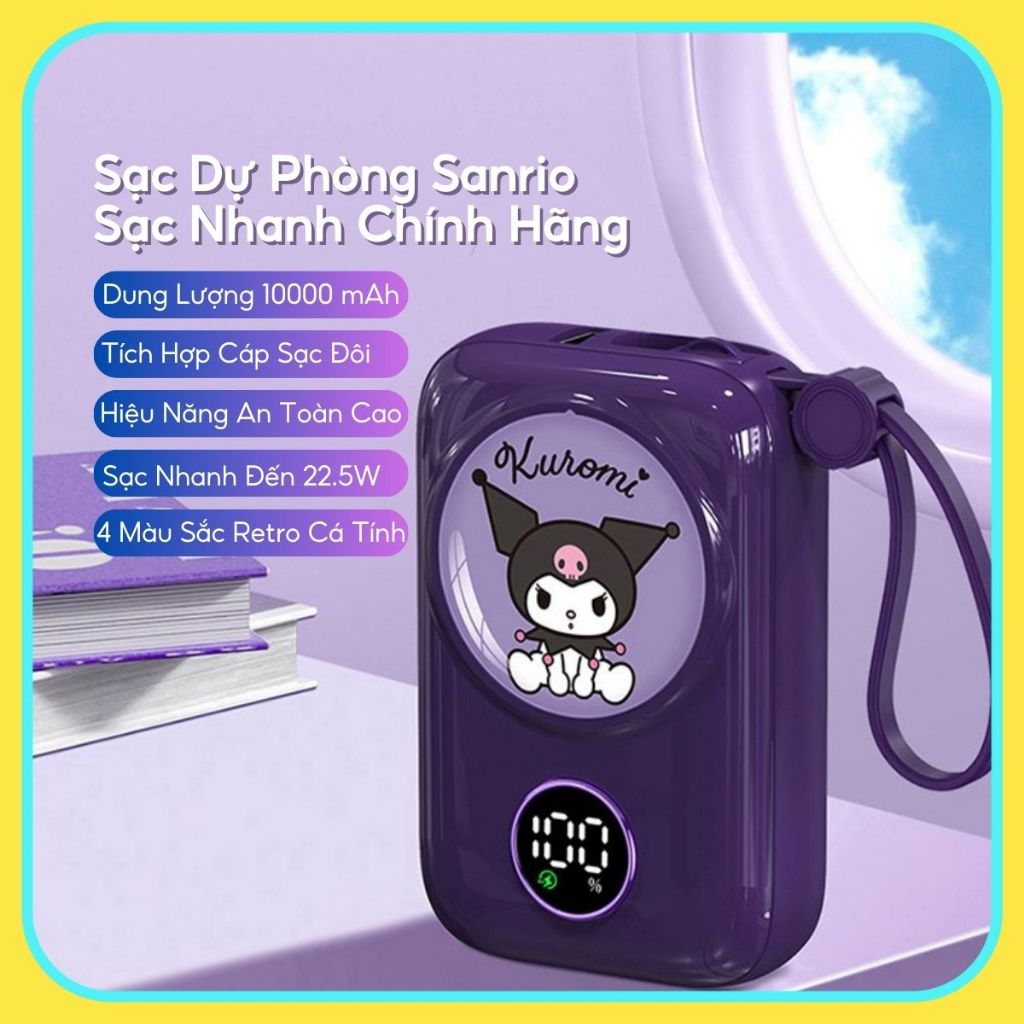 Sạc Dự Phòng Sanrio Siêu Nhanh 22.5W dung lượng 10000 mAh chính hãng | BigBuy360 - bigbuy360.vn