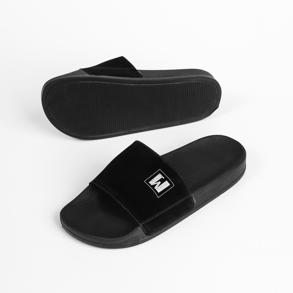 Dép nam nữ DG Dolce đế cao su non, Dép quai ngang vân nổi logo chữ DG hoa văn cao cấp