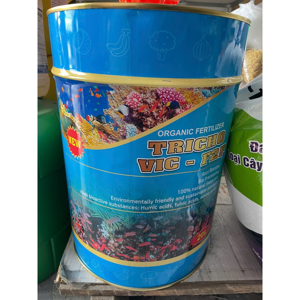 Phân bón Hữu Cơ Can thiếc Đại Dương TRICHO VIC - F2F (can 20lít)