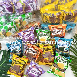 (COMBO 10 GÓI) Snack Pillows Oishi Nhân Sữa Dừa - Socola - Kem Vani (Gói 14G)