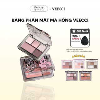 (HOẢ TỐC - MÀU MỚI NHẤT) Bảng Phấn Mắt & Má Hồng 5 Ô VEECCI Nhiều Phiên Bản
