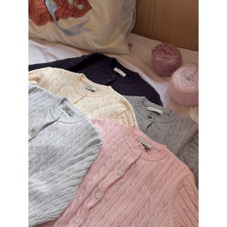 Áo khoác len basic vặn thừng form vừa vặn - NAKED by V - NAKED Cardigan