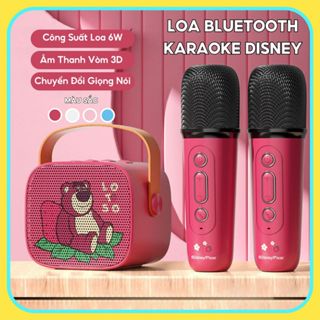 Bộ Loa Karaoke Mini Disney D20 Kèm 2 Mic Hát Không Dây Công Suất 6W kết nối Bluetooth