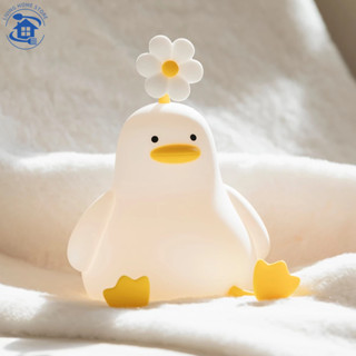 [🎆 Free shipping] Đèn Ngủ Hình Chú Vịt Bằng Silicone Có Thể Sạc Lại Dành Cho Trẻ Em