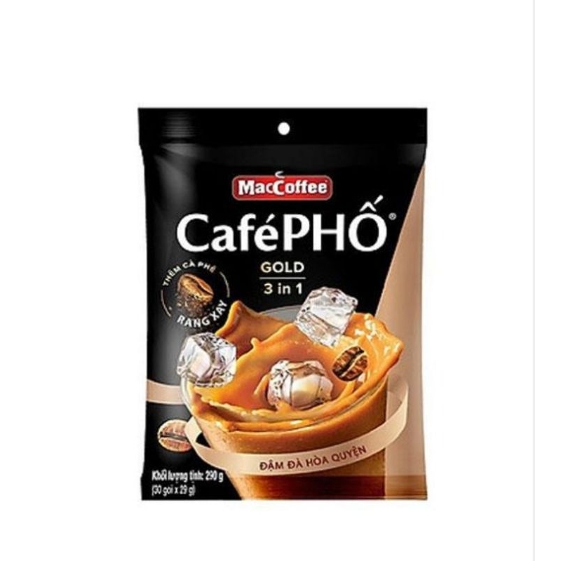 Cà phê Phố Gold 3in1 bịch 30 gói x 29g