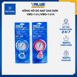 Đồng hồ đo nạp gas đơn VALUE Model VMG-1-U-L (Thấp Áp), VMG-1-U-H (Cao Áp)