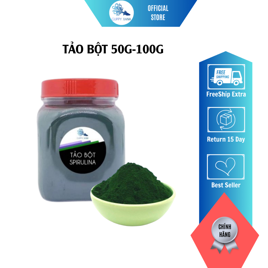 Tảo Bột - Thức Ăn Artemia, Cá, Tép Cảnh - Guppy Xanh