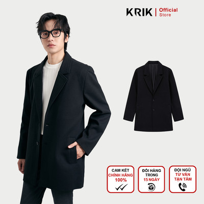 Áo Khoác Choàng Nam Local Brand KRIK Form Regular Thiết Kế Cổ Ve Bản To Trẻ Trung Sang Trọng AK5075