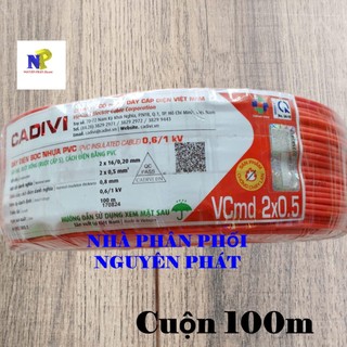 [CADIVI] Dây Điện Đôi 2x16 VCmd2x0.5 - Lẻ 1 Mét