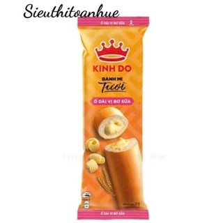  Bịch 5 Cái Bánh Mì Tươi Ổ Dài Kinh Đô 80gr- Đủ Các Vị   Bơ sữa  Socola  Khoai môn  