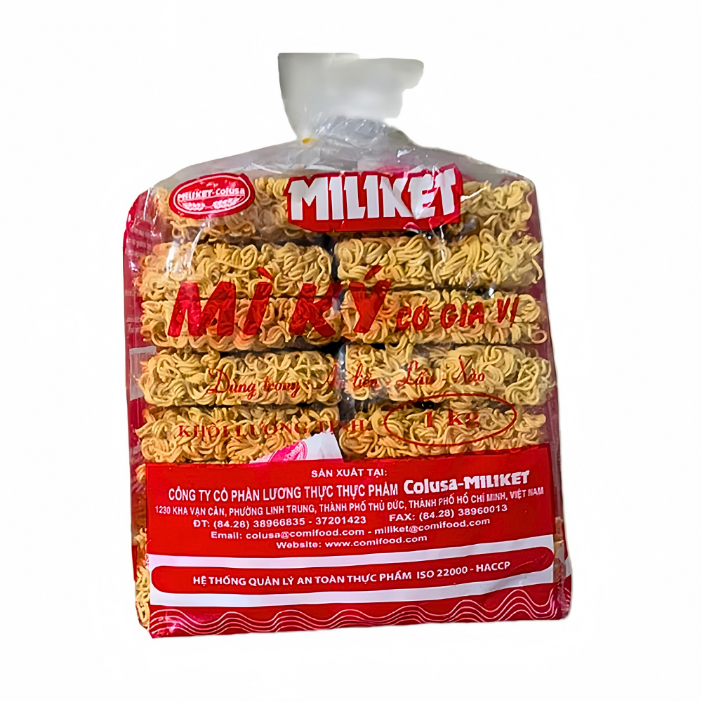 Thùng 10 gói mì Miliket ký có gia vị 1kg