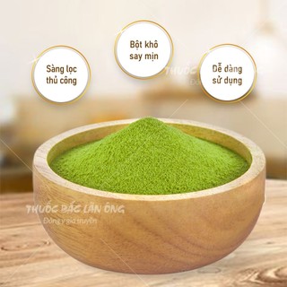 Bột rau má sấy lạnh 500g, nguyên chất, thơm mịn, bột pha uống detox, thanh lọc cơ thể - Lãn Ông