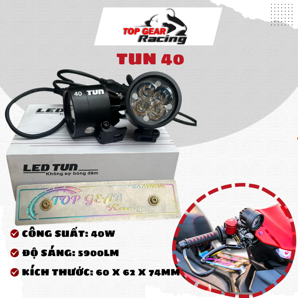 Đèn Trợ Sáng TUN 40 Mới 2023 - Bảo Hành Hãng 12 tháng - Siêu Sáng <TOPGEAR>