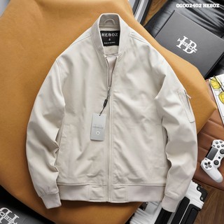   HẾN STORE MENSWEAR  Áo khoác bomber kaki khoá kéo Heboz 3M áo khoác nam vải kaki gân xéo cao cấp - 00002402 