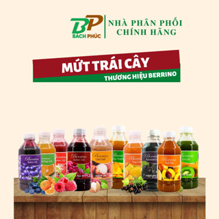 Sinh Tố Berrino trái cây vị đào, xoài, dâu, việt quất, kiwi, ổi hồng, vải, chanh dây, cam nha đam - Mứt trái cây