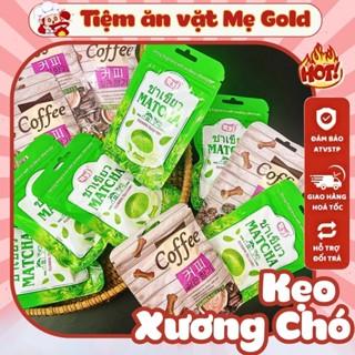 Kẹo Xương Chó Matcha / Cà Phê, Kẹo Matcha Xương Chó Tuổi Thơ, Tiệm Ăn Vặt Mẹ Gold