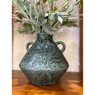 Bình gốm hoa văn cổ điển sang trọng - bình hoa cao cấp decor