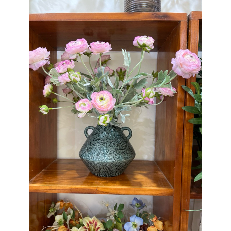 Bình gốm hoa văn cổ điển sang trọng - bình hoa cao cấp decor