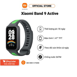 Vòng đeo tay thông minh Xiaomi Smart Band 9 Active | Màn hình 1.47'' TFT 60Hz | Pin 18 ngày | Theo dõi sức khỏe cả ngày