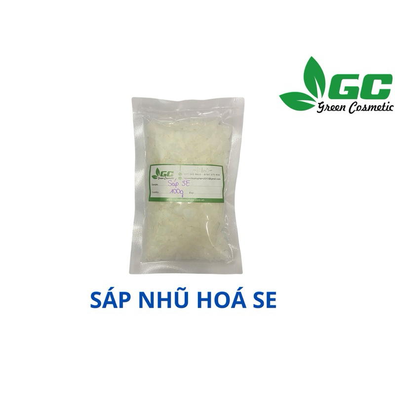 [HCM] Sáp nhũ hoá SE - nhũ hoá dầu vào nước, nhũ hoá kem - nguyên liệu mỹ phẩm Greencosmetic 100g