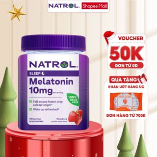  Kẹo ngủ ngon Melatonin 10mg Natrol 90 viên hỗ trợ giấc ngủ,dễ ngủ hơn sâu giấc hơn không chất độc hại 