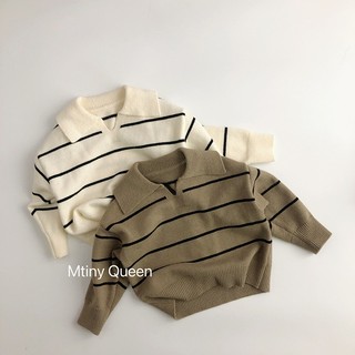  Size  10-25kg  Áo Len Kẻ Ngang Hãng Mtiny Queen Chất Dày Ấm Cho Bé Trai Loại 1 