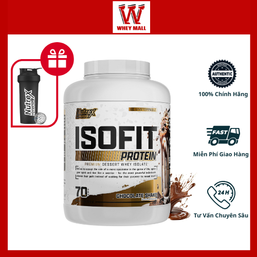Nutrex Whey Isofit 5lbs - Isofit Nutrex Thực Phẩm Bổ Sung Protein Sữa Tăng Cơ Cho Người Tập Gym (2,2