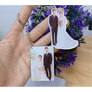 MÓC KHOÁ MICA IN HÌNH ÉP NHIỆT THEO YÊU CẦU