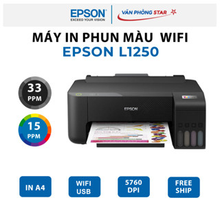 Máy in màu A4 giá rẻ Epson L1250 (Wifi) ,in ảnh đẹp sắc nét tốc độ cao,chính hãng bảo hành 24 tháng