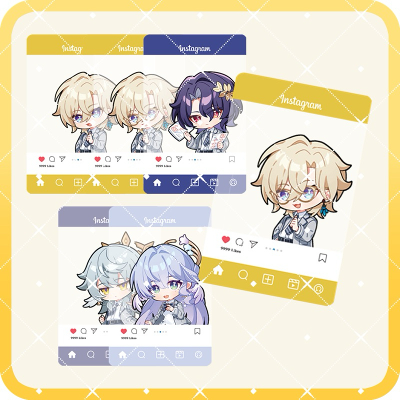 (Hàng artist Việt Nam AENA) Card Bo Góc Instagram Standee Honkai Star Rail Aventurine Dr. Ratio Sund