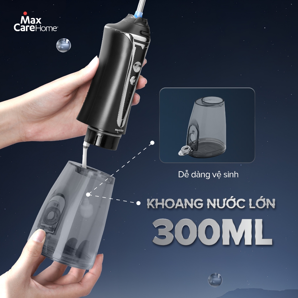 Máy Tăm Nước Cầm Tay Công Nghệ Nhật Bản Maxcare Max468Prime 5 Chế Độ, Thiết Kế Nguyên Khối 300ml | BigBuy360 - bigbuy360.vn