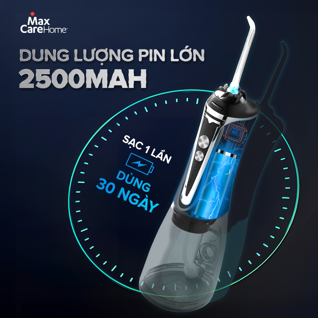 Máy Tăm Nước Cầm Tay Công Nghệ Nhật Bản Maxcare Max468Prime 5 Chế Độ, Thiết Kế Nguyên Khối 300ml | BigBuy360 - bigbuy360.vn