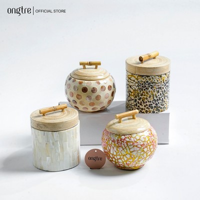 Hũ Tre Khảm Trai ONGTRE, Hũ Đựng Trà, Gia Vị, Thảo Dược, Hộp Tre Handmade Cao Cấp, Nhà Hàng, Khách Sạn, Resort