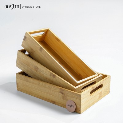Khay tre cao cấp đựng gia vị, đồ đa năng, tiện lợi - ONGTRE