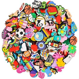  Combo 50 Sticker Trang Trí Dép – Charm Sticker Gắn Dép Ngẫu Nhiên Nhiều Mẫu Cute 