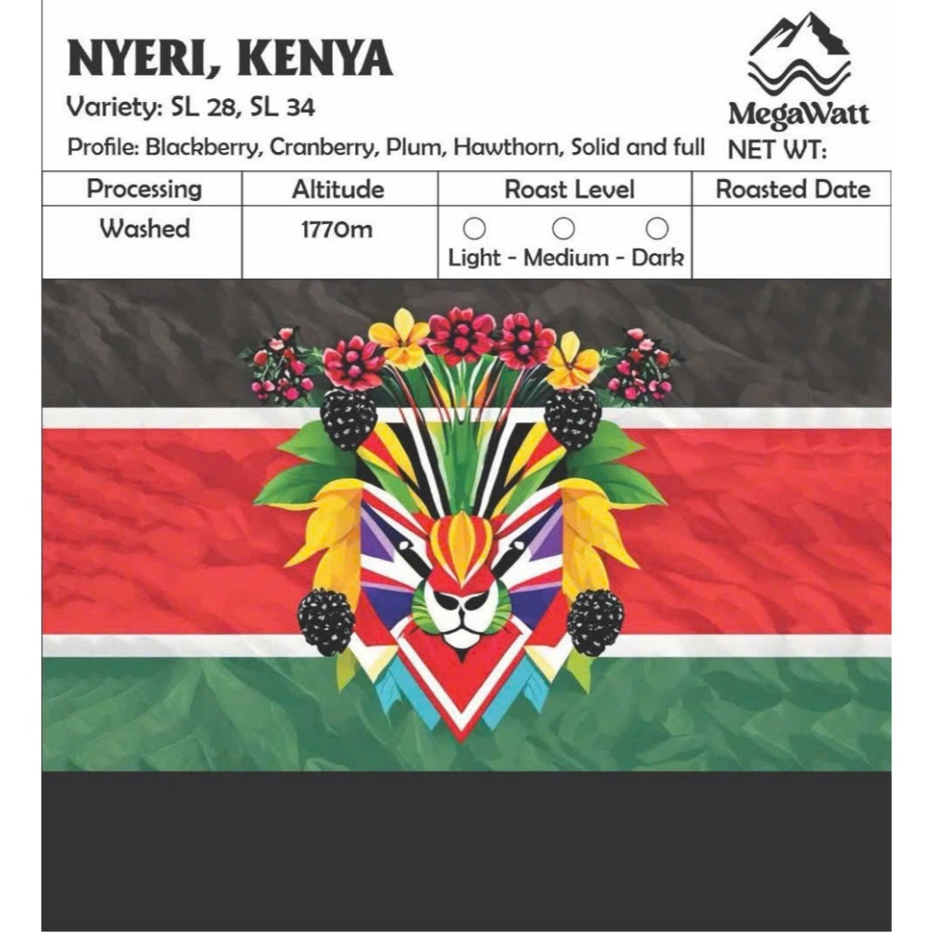 Cà Phê Kenya Nyeri | 100% Arabica SL28-SL34, Washed 1500-1850m Full Body